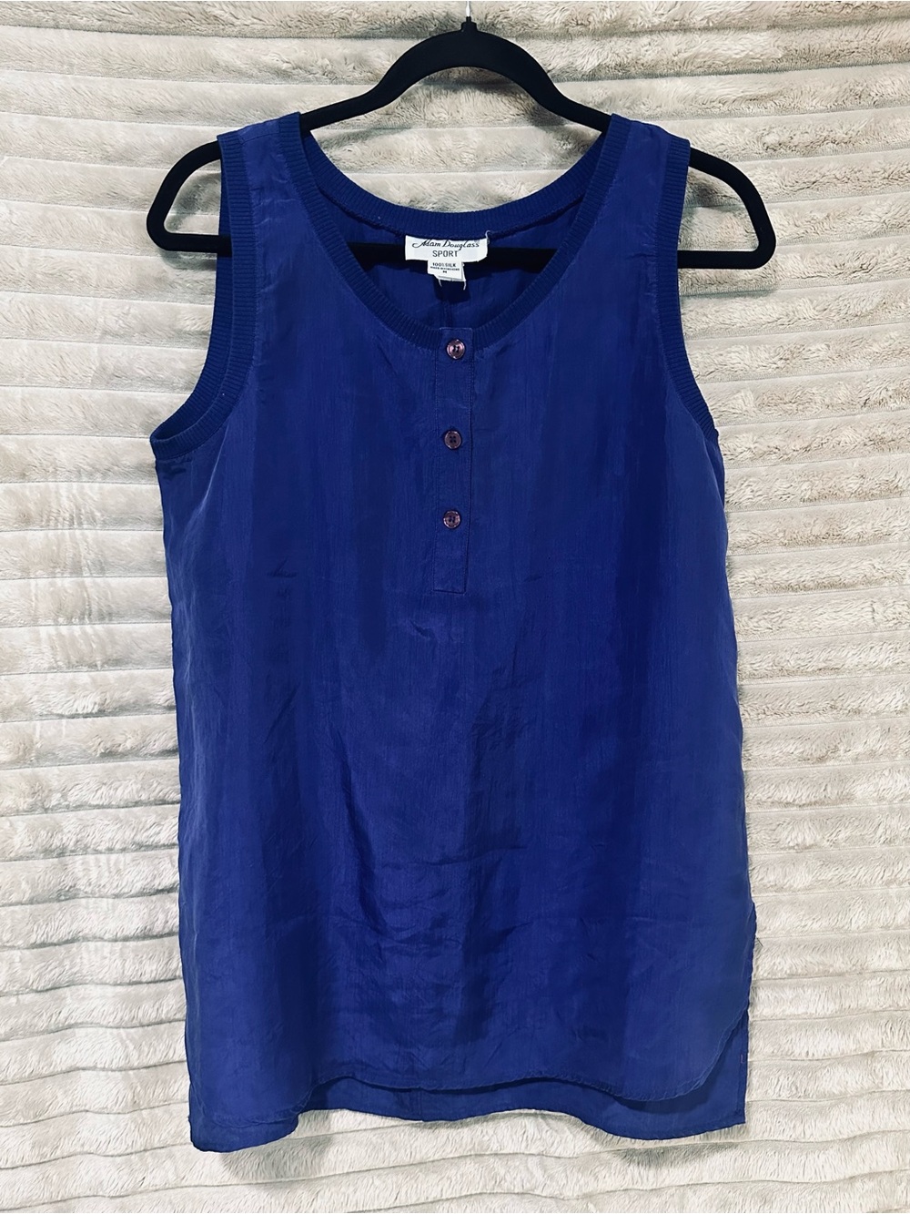 Vintage 100% silk Adam Douglass sport tank